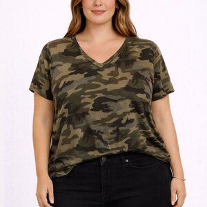 Style & Co Camo T Shirt Size 0X